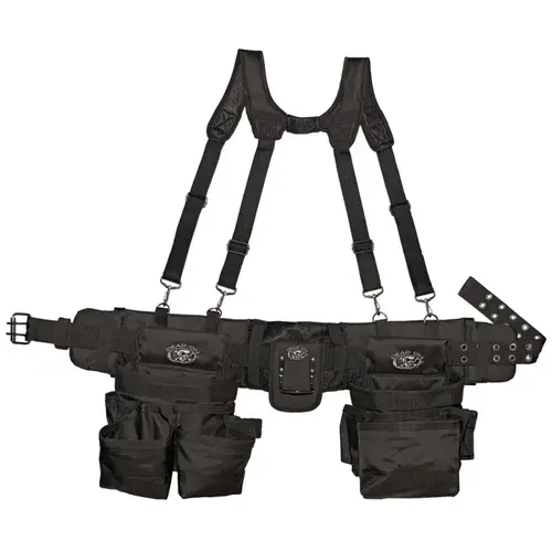 Tool Rig with Suspenders, Poly Fabric, Black, 30-Pocket Tool Rig with Suspenders, Poly Fabric, Black, 30-Pocket