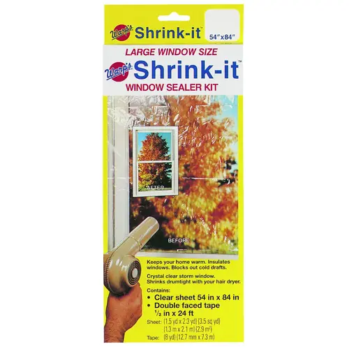 Shrink-it Series Window Sealer Kit, 54 in W, Clear Shrink-it Series Window Sealer Kit, 54 in W, Clear