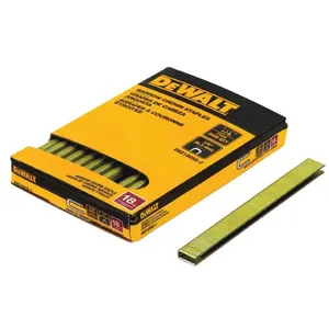 DEWALT DNS18150-2 Crown Staple, 1/4 in W Crown, 1-1/2 in L Leg, 18 Gauge, Steel Yellow - pack of 2500