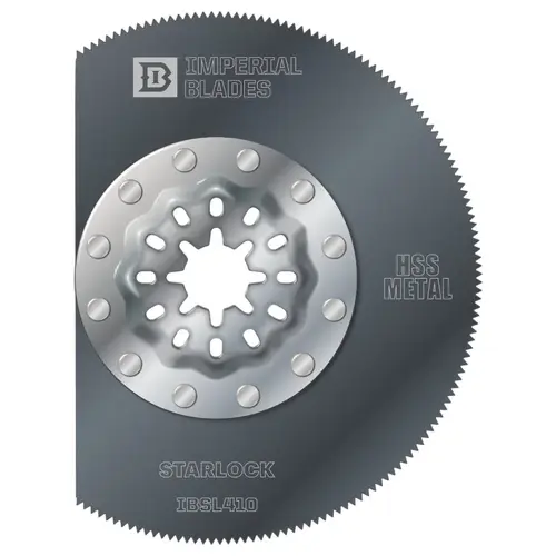 Oscillating Saw Blade Starlock 3-3/8" L High Speed Steel Segmented Round Black