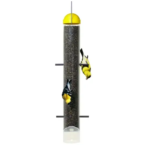 399 Thistle Bird Feeder, 19-1/4 in H, 2 lb, Plastic, Bright Yellow/Clear, Hanging Mounting 399 Thistle Bird Feeder, 19-1/4 in H, 2 lb, Plastic, Bright Yellow/Clear, Hanging Mounting