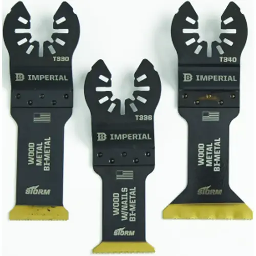 Oscillating Saw Blade Set One Fit Titanium-Coated Bi-Metal Storm Multi-Material