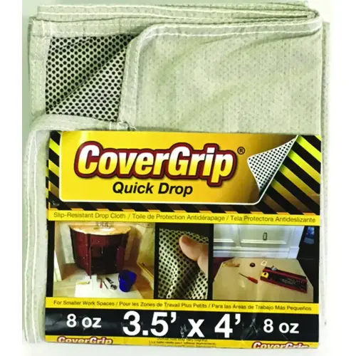 Drop Cloth 3.5 ft. W X 4 ft. L X 1 mil 8 oz Safety Canvas Ivory Drop Cloth 3.5 ft. W X 4 ft. L X 1 mil 8 oz Safety Canvas Ivory