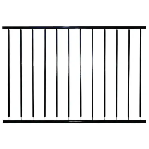 Rail Section, Steel, Black, For: 1-1/4 in Metropolitan Rail Systems - pack of 4 Rail Section, Steel, Black, For: 1-1/4 in Metropolitan Rail Systems - pack of 4