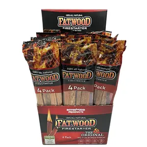 Better Wood Products 9900 STARTER FIRE POLY BAG DISPLAY - pack of 4