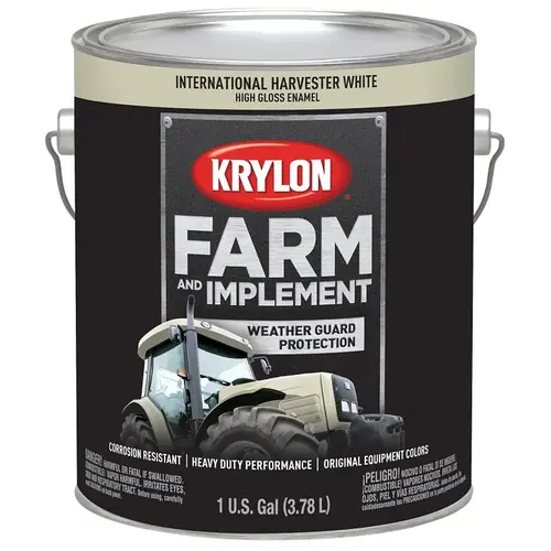 Farm and Implement Paint, High-Gloss, International Harvester White, 1 gal