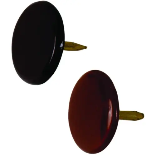 Thumb Tack, 15/64 in Shank, Metal, Painted, Brown, Flat Head, Sharp Point - pack of 40 Thumb Tack, 15/64 in Shank, Metal, Painted, Brown, Flat Head, Sharp Point - pack of 40