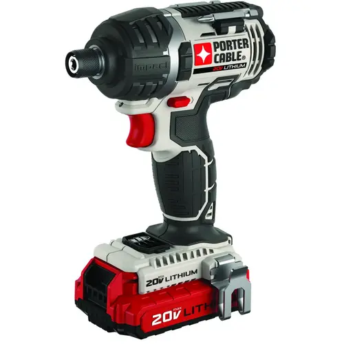 Impact Driver Kit, Battery Included, 20 V, 1.5 Ah, 1/4 in Drive, Hex Drive, 3100 ipm Impact Driver Kit, Battery Included, 20 V, 1.5 Ah, 1/4 in Drive, Hex Drive, 3100 ipm