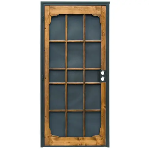 Woodguard 3809 Series Door Screen, 80 in L, 36 in W, Wood