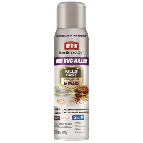 Home Defense Max Bed Bug Killer, Liquid, Spray Application, 18 oz Can Clear Amber Home Defense Max Bed Bug Killer, Liquid, Spray Application, 18 oz Can Clear Amber