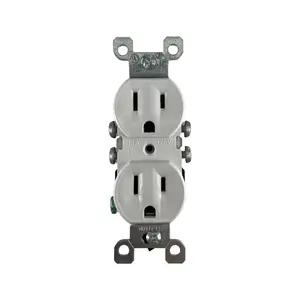 Leviton 12650-W 15A White Residential Grade 5-15R Copper/Aluminum Duplex Outlet