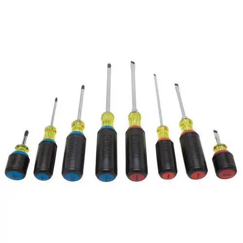 Screwdriver Set, Vinyl, Black Oxide/Chrome, Black, Specifications: Round Shank - pack of 6 Screwdriver Set, Vinyl, Black Oxide/Chrome, Black, Specifications: Round Shank - pack of 6