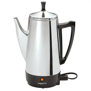 Presto 02811 Electric Coffee Maker, 2 to 12 Cups Capacity, 800 W, Stainless Steel Silver