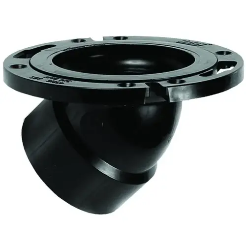 Closet Flange, 3, 4 in Connection, ABS, Black, For: 3 in, 4 in Pipes Closet Flange, 3, 4 in Connection, ABS, Black, For: 3 in, 4 in Pipes