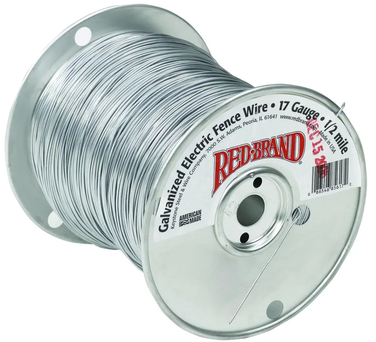 Red Brand Electric Fence Wire 17 ga Wire Steel Conductor 1/2 mile L Silver 85617 Red Brand Electric Fence Wire 17 ga Wire Steel Conductor 1/2 mile L Silver 85617