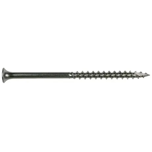 Screw, #10 Thread, 2-1/2 in L, Coarse Thread, Bugle Head, Square Drive, Type 17 Point Stainless Steel Screw, #10 Thread, 2-1/2 in L, Coarse Thread, Bugle Head, Square Drive, Type 17 Point Stainless Steel