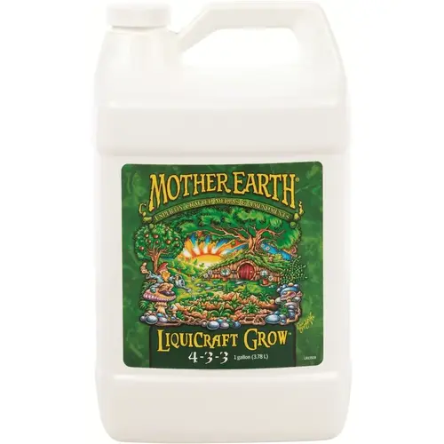 LiquiCraft Grow Plant Fertilizer, 1 gal, Liquid, 4-3-3 N-P-K Ratio