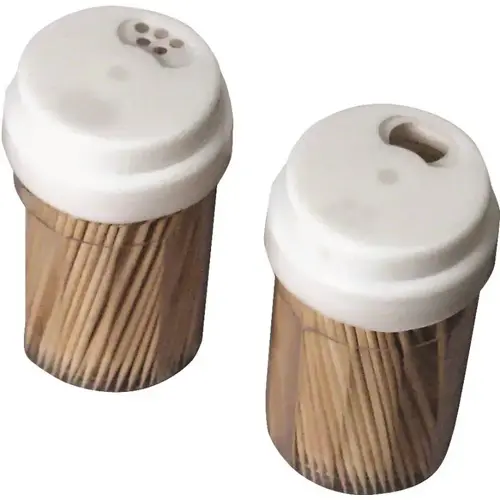 Toothpicks and Container 5.5" W X 3-1/2" L Brown/Clear Plastic/Wood Brown/Clear - pack of 3 Toothpicks and Container 5.5" W X 3-1/2" L Brown/Clear Plastic/Wood Brown/Clear - pack of 3