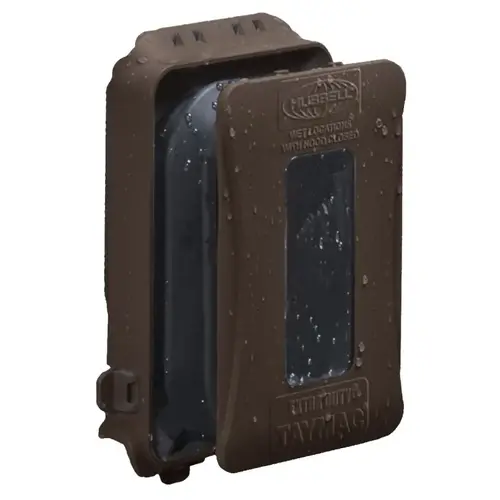 Weatherproof In-Use Cover, 6.14 in L, 4.04 in W, 1 -Gang, Polycarbonate Bronze