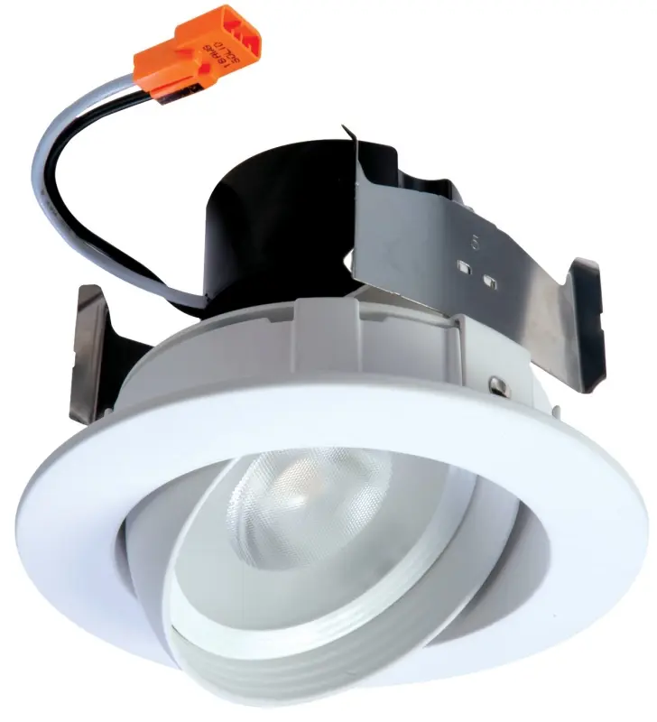 Halo 4 inch LED Recessed Downlight Retrofit Adjustable Gimbal 3000K 90 CRI White Baffle RA406930WHR Halo 4 inch LED Recessed Downlight Retrofit Adjustable Gimbal 3000K 90 CRI White Baffle RA406930WHR