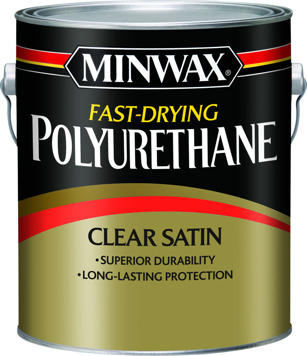 Minwax 71028000 Fast-Drying Polyurethane Warm Satin Clear Oil-Based 1 gal Clear