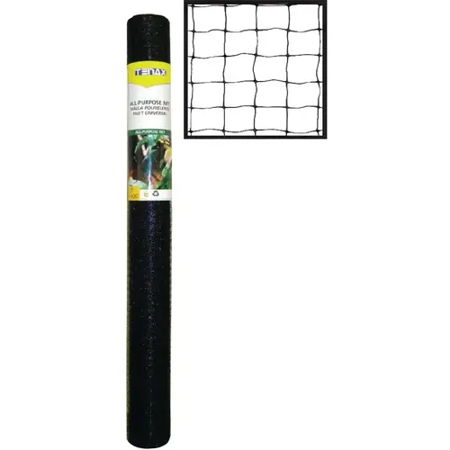 Protect Net, 100 ft L, 7 ft W, 0.79 x 0.79 in Mesh, Plastic, Black Protect Net, 100 ft L, 7 ft W, 0.79 x 0.79 in Mesh, Plastic, Black