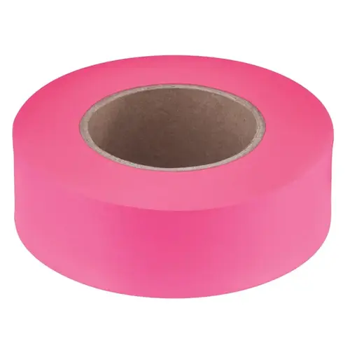 Flagging Tape, Hi-Vis Fluorescent Pink, 1 In. x 200 Ft. Flagging Tape, Hi-Vis Fluorescent Pink, 1 In. x 200 Ft.