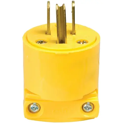Electrical Plug, 2 -Pole, 15 A, 125 V, NEMA: NEMA 5-15, Yellow Electrical Plug, 2 -Pole, 15 A, 125 V, NEMA: NEMA 5-15, Yellow