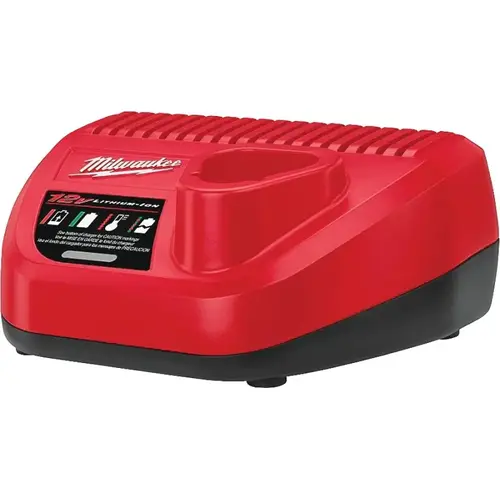 Battery Charger, 12 V Input, 120 V Output, 3 Ah, 30 min Charge, 1-Battery Red/Black Battery Charger, 12 V Input, 120 V Output, 3 Ah, 30 min Charge, 1-Battery Red/Black