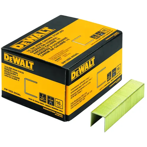 Crown Staple, 1 in W Crown, 3/4 in L Leg, 16 ga Gauge, Galvanized - pack of 2000