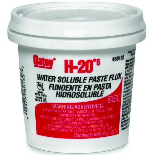 H-20 Series Water Soluble Flux, 8 oz, Paste, Light Yellow