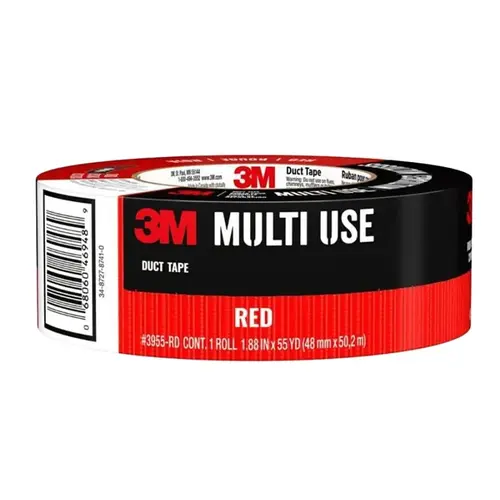 3M Duct Tape, Heavy-Duty, 45 yd L, 1.88 in W, Red 3M Duct Tape, Heavy-Duty, 45 yd L, 1.88 in W, Red