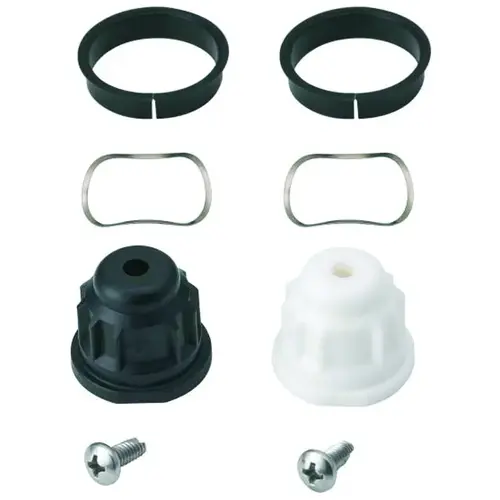 Handle Adapter Kit, Plastic, For: Monticello, Mini-Wide, Roman Two Handle Centerset Tub and Bar Faucets Black/White Handle Adapter Kit, Plastic, For: Monticello, Mini-Wide, Roman Two Handle Centerset Tub and Bar Faucets Black/White