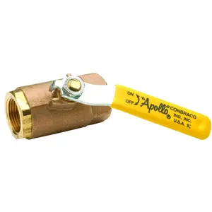 Apollo 70LF10301 70LF-103-01 Ball Valve, 1/2 in Connection, FNPT, 600/150 psi Pressure, Manual Actuator, C89836 Bronze Body Chrome