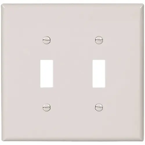 Over-Size Wallplate, 2-Gang, Thermoset, White Over-Size Wallplate, 2-Gang, Thermoset, White