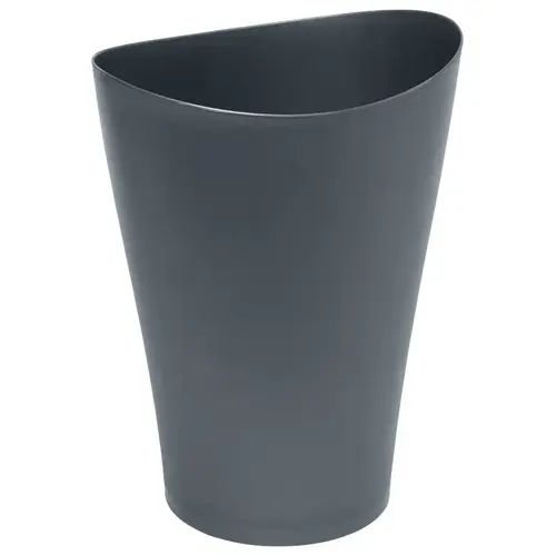 Waste Basket, 9 qt Capacity, Plastic, Blue, 13 in H