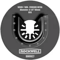 Rockwell Oscillating Saw Blade 3-1/8 in HSS Black RW8927