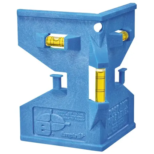 Post and Pipe Level, 9 in L, 3-Vial, Polycast Blue Post and Pipe Level, 9 in L, 3-Vial, Polycast Blue