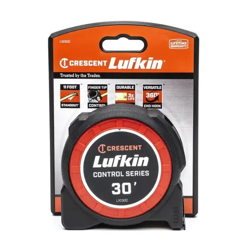 Control Series Tape Measure, 30 ft L Blade, 1-3/16 in W Blade Control Series Tape Measure, 30 ft L Blade, 1-3/16 in W Blade