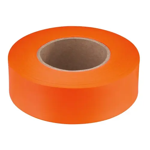 Flagging Tape, Hi-Vis Fluorescent Orange, 1 In. x 200 Ft. Flagging Tape, Hi-Vis Fluorescent Orange, 1 In. x 200 Ft.