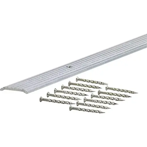 Seam Binder, 72 in L, 3/4 in W, Fluted Surface, Aluminum, Mill/Silver Seam Binder, 72 in L, 3/4 in W, Fluted Surface, Aluminum, Mill/Silver