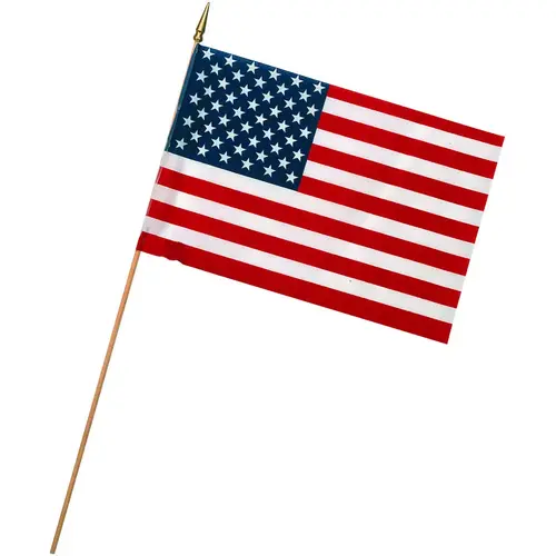 USA Stick Flag Display, Polycotton Multicolored USA Stick Flag Display, Polycotton Multicolored