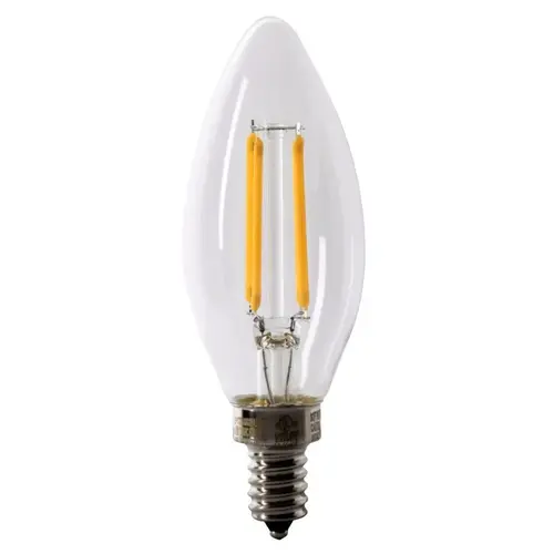 40-Watt Equivalent B10 Candelabra Dimmable Filament CEC Clear Glass Chandelier LED Light Bulb, Soft White - Pair 40-Watt Equivalent B10 Candelabra Dimmable Filament CEC Clear Glass Chandelier LED Light Bulb, Soft White - Pair