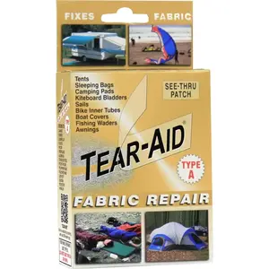 Tear-Aid D-KIT-A01-100 Transparent Tent & Multi-Use Fabric Repair Kit Clear