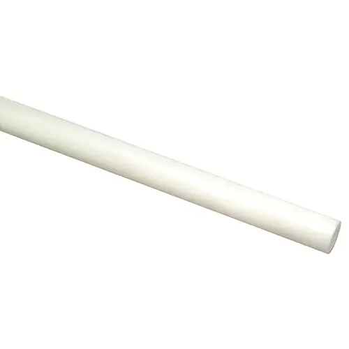 Pipe, 1/4 in, 5 ft L, Barb, Polyethylene, White Pipe, 1/4 in, 5 ft L, Barb, Polyethylene, White