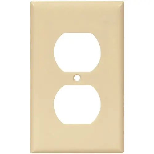 2000 Series Wallplate, 4-1/2 in L, 2-3/4 in W, 1-Gang, Thermoset, Ivory, High-Gloss