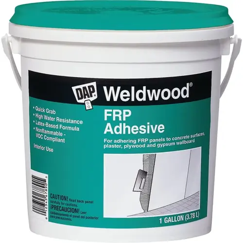 Weldwood 1 Gal. FRP Panel Adhesive White Weldwood 1 Gal. FRP Panel Adhesive White