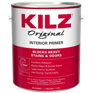 KILZ 10901 Oil Primer Original White Flat Oil-Based 1 gal White