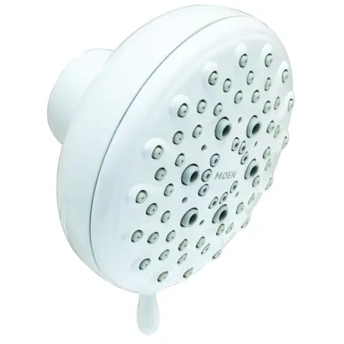 Banbury Series Shower Head, 1.75 gpm, 1/2 in Connection, IPS, 5 in Dia White Banbury Series Shower Head, 1.75 gpm, 1/2 in Connection, IPS, 5 in Dia White