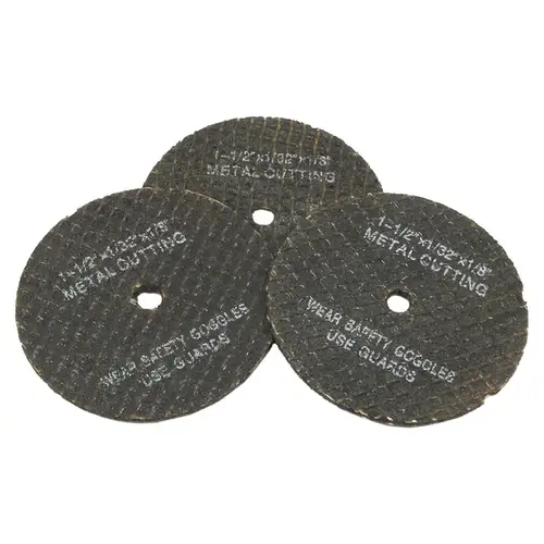 Cut-Off Wheel, 1-1/2 in Dia, 1/32 in Thick - pack of 3